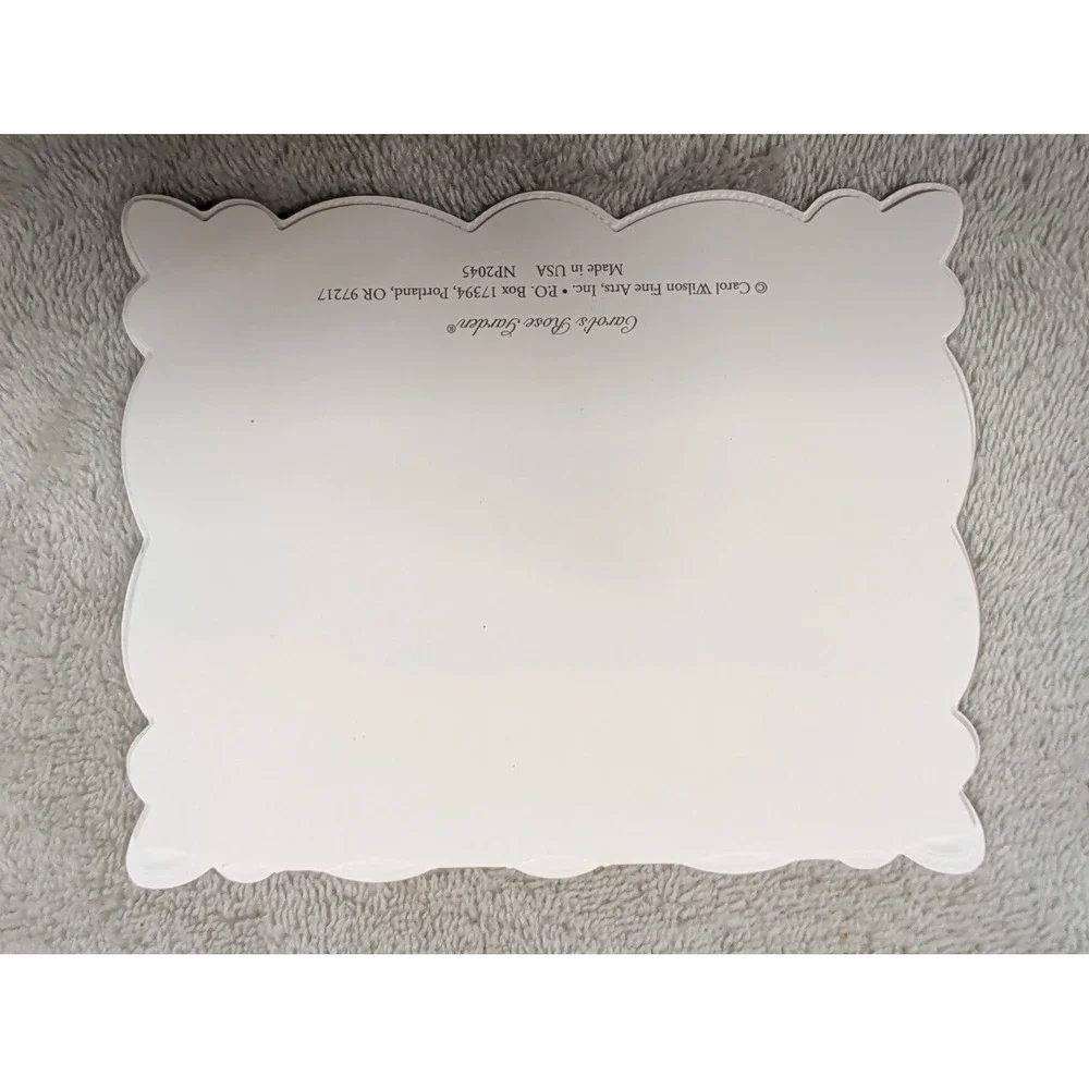 Carol Wilson Fine Arts Rose Garden Embossed Lace Note Cards 10 Count NP2045